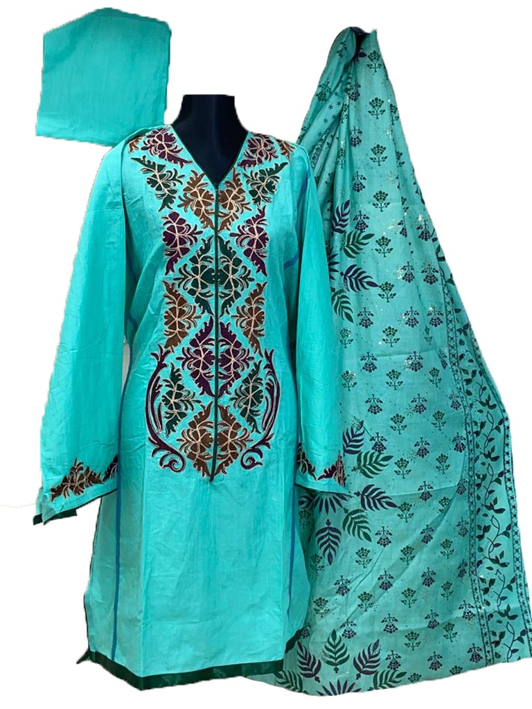 Gorgeous Unstitched Ac Cotton Shalwar Kamiz 3 Piece For Women